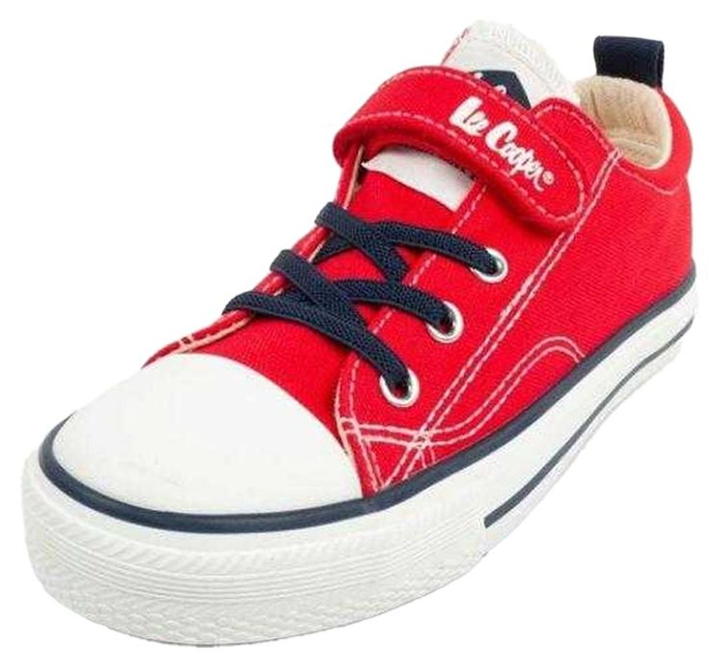 Lee Cooper - Kontrast Detail Sneaker für Kinder PP10769 (33 EU) (Rot)