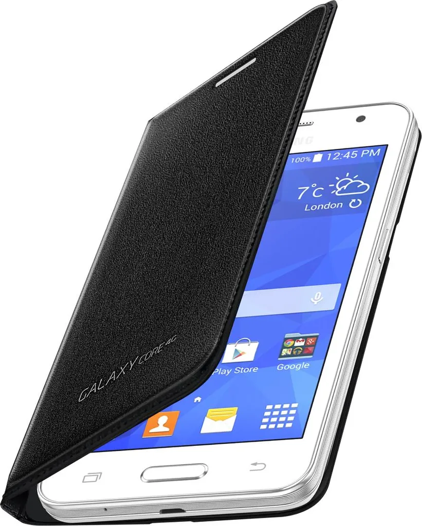 Samsung, EF-WG386BB Custodia flip per Samsung Galaxy Core 4G, nero