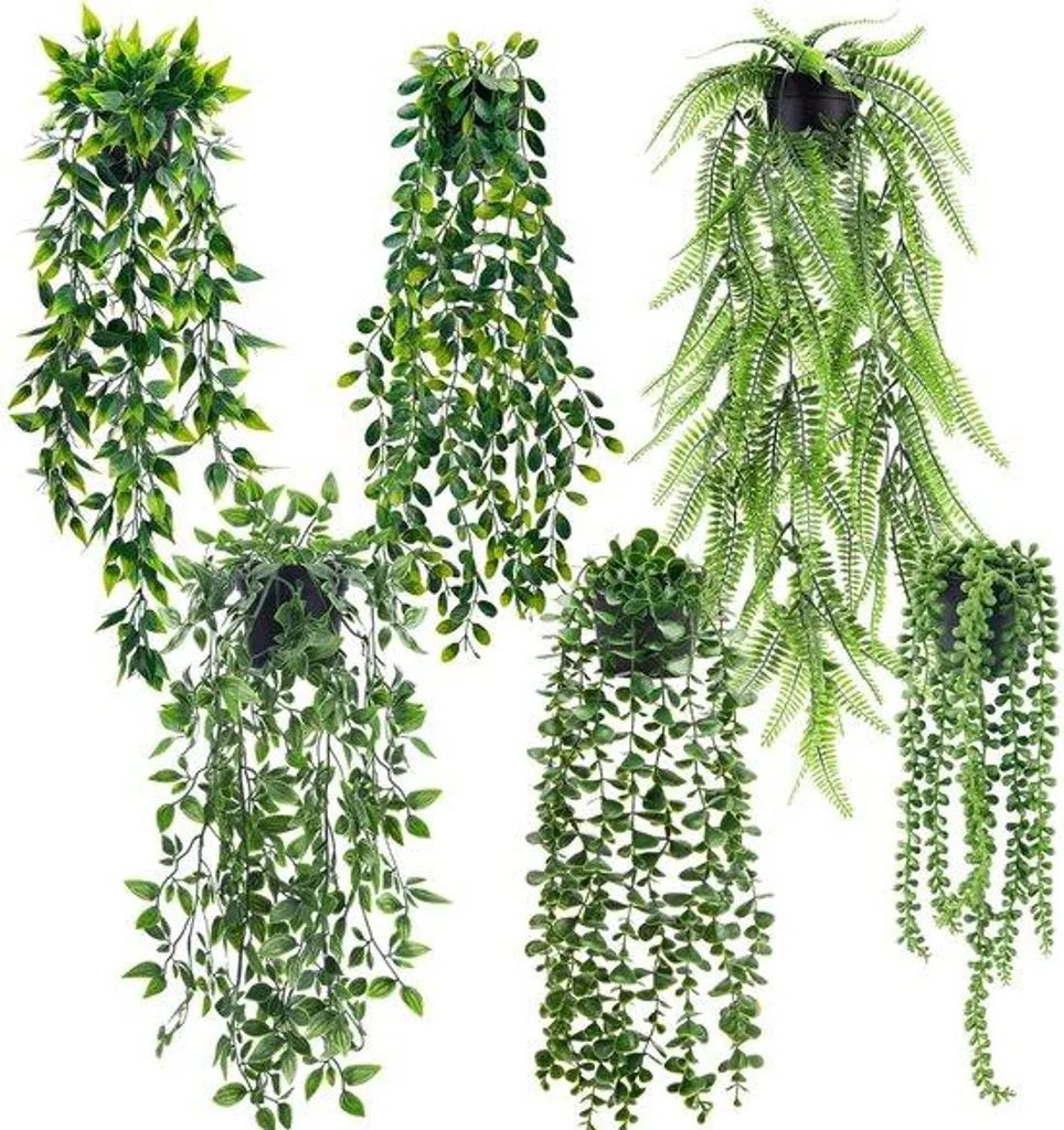 Lot de 6 plantes d'eucalyptus artificielles au réalisme saisissant