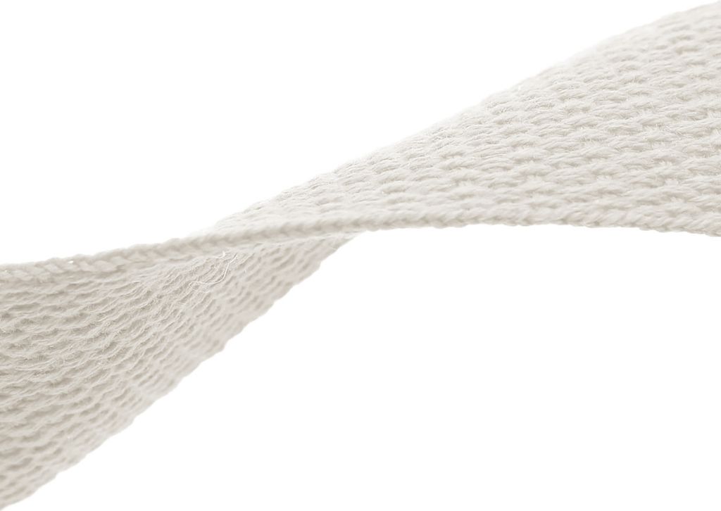 1 Meter PolyBaumwolle Gurtband 25mm breit verschiedene Stärken und Farben, Farbe:naturfarben, Stärke:1.35 mm