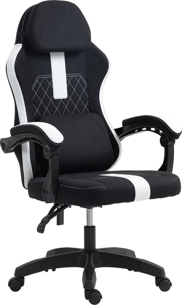 Bürostuhl HLO-CP186 Stoff schwarz/weiß