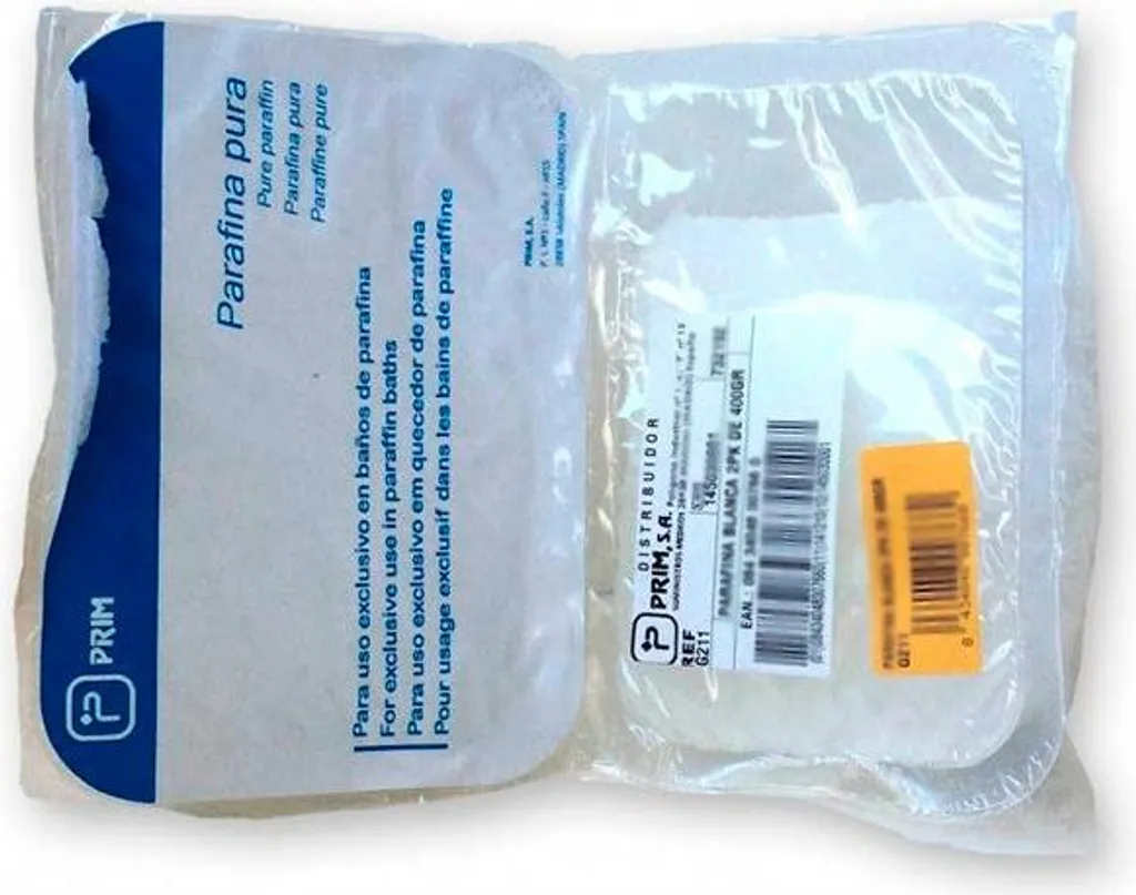Paraffine blanche Prim 400g 2U - Cire de soin haute pureté pour mains