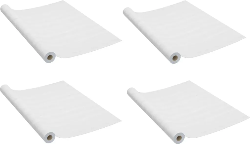 vidaXL Film de porte autocollant 4 pcs effet bois blanc 210x90 cm PVC