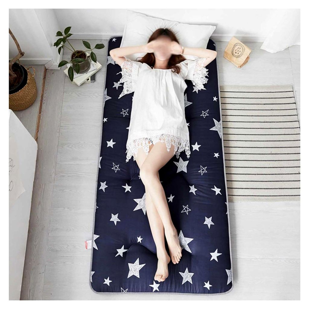 Japanische Futon-Matratze mit Baumwollfüllung, aufrollbar und faltbar, tragbare Schlafmatratze für den Boden, Gästebett, Sofa und Tatami-Bodenmatte