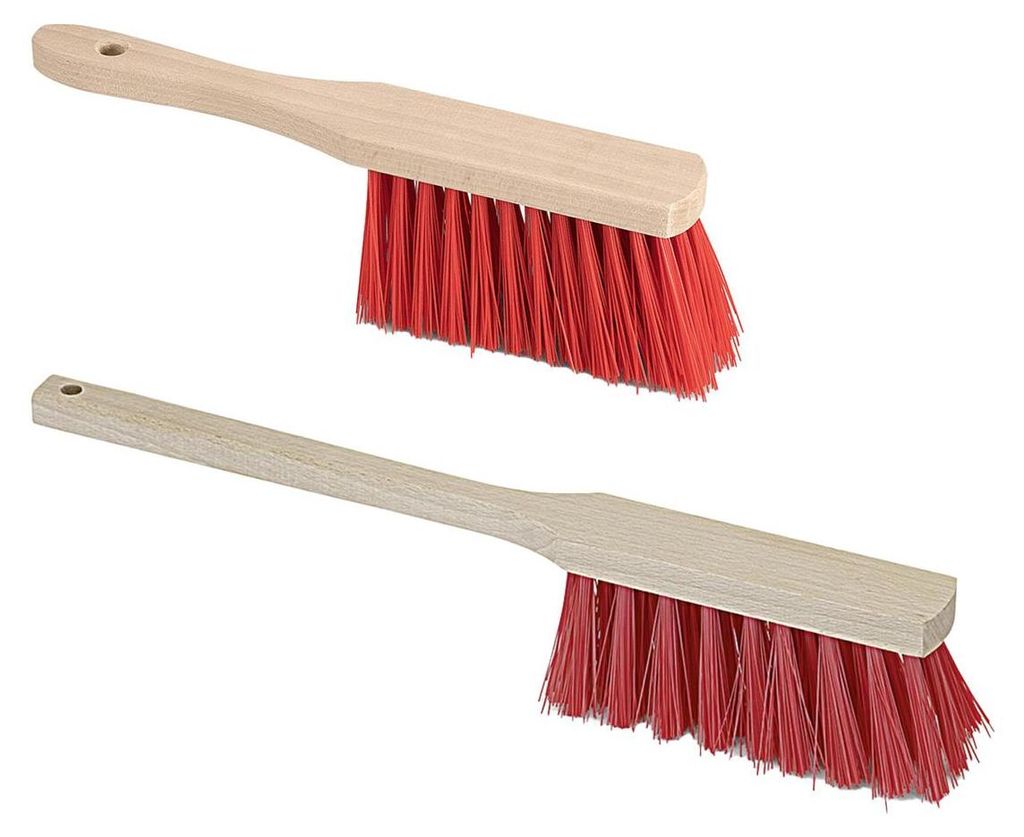 Handfeger Set Elaston Buchenholz für Industrie Haushalt Werkstatt Reinigungsbesen Nassfeger Langlebig 280mm 430mm 2-teilig