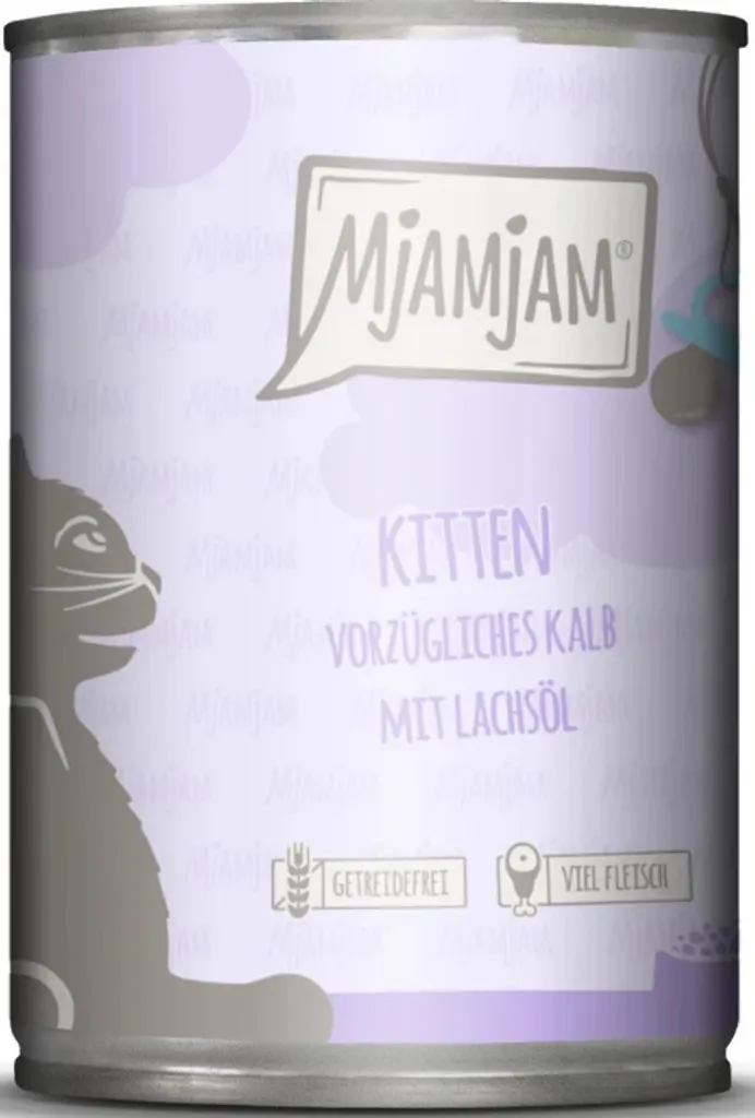 MjAMjAM Kitten Vitello e Salmone - Pappa Sana per il Tuo Micio