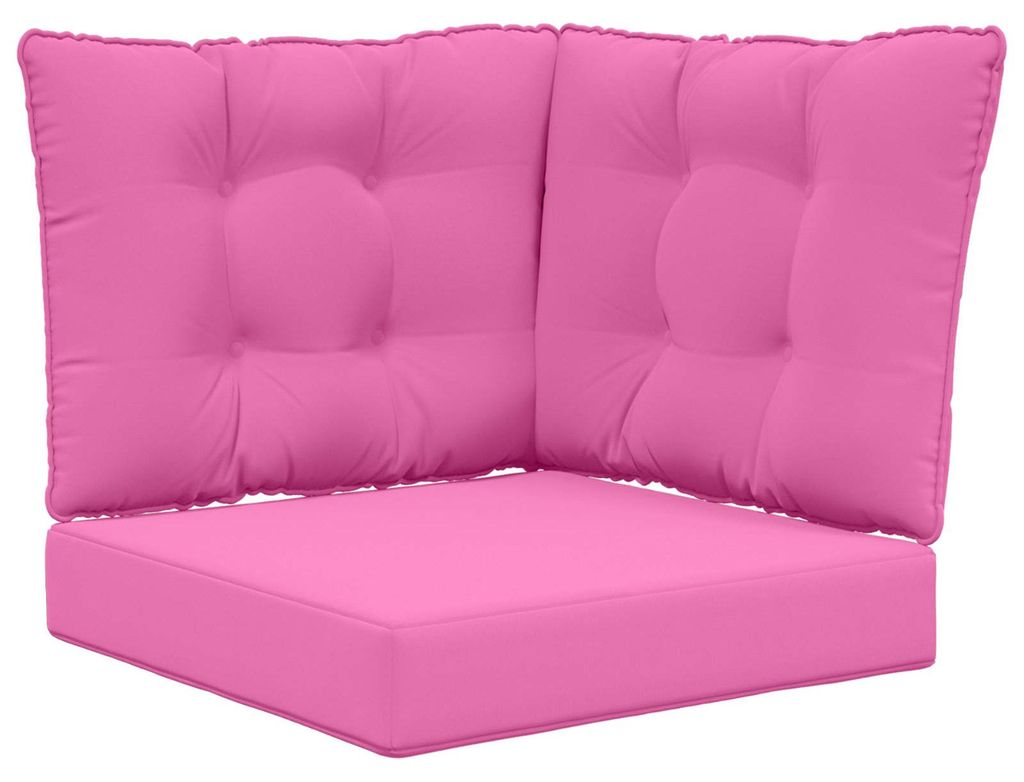 Hochwertigen Möbel Sofakissen für draußen modern - robust und langlebig - 3 pcs Rosa Polyester - Gartenmöbelauflagen NEU176711