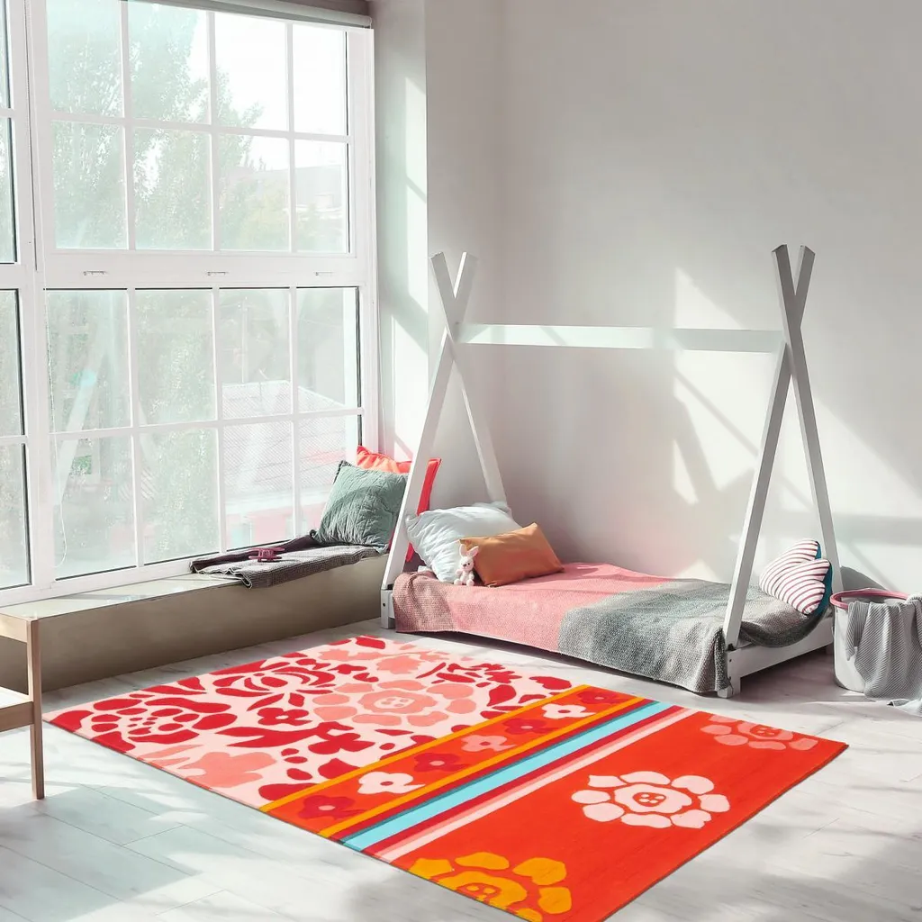 Tapis de sol moderne géométrique en acrylique pour chambre à coucher - 5