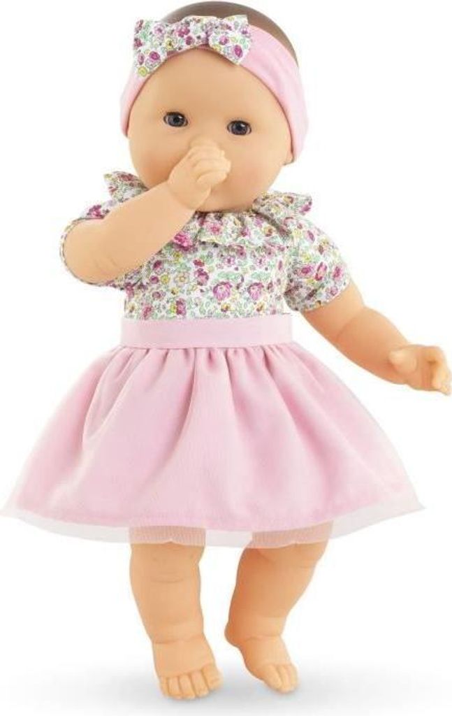 Puppe, COROLLE Mon Adorable Grand Poupon Jardin en Fleurs, 36 cm, Ab 2 Jahren, Weicher Körper, Schlafaugen, Vanilleduft