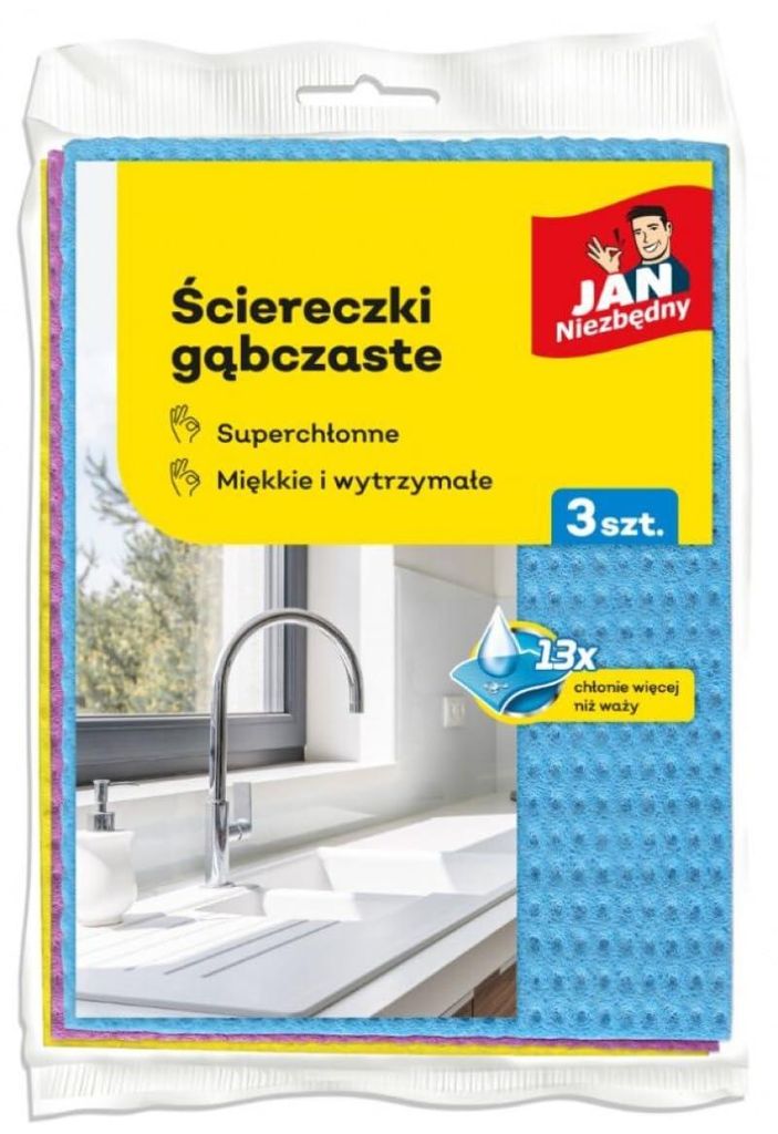 Jan Niezbędny Zmywak gąbczasty, 3 sztuki Obrázok produktu 