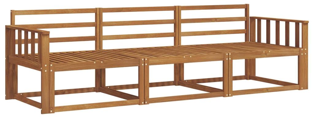 vidaXL Outdoor-Sofagarnitur 3 pcs Natur Massivholz Akazie