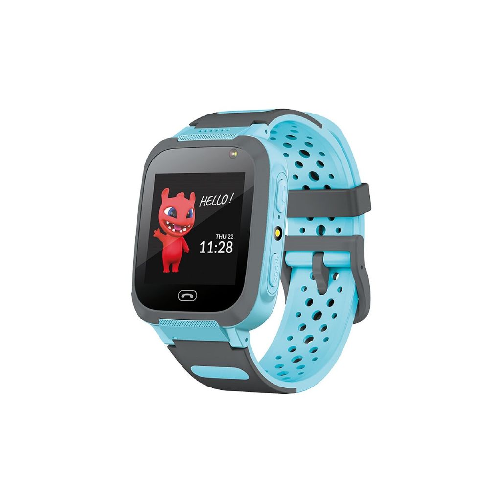 Maxlife MXKW-310 Smartwatch Kinderuhr Armbanduhr Silikonarmband, Anruf und Chat Funktion Blau