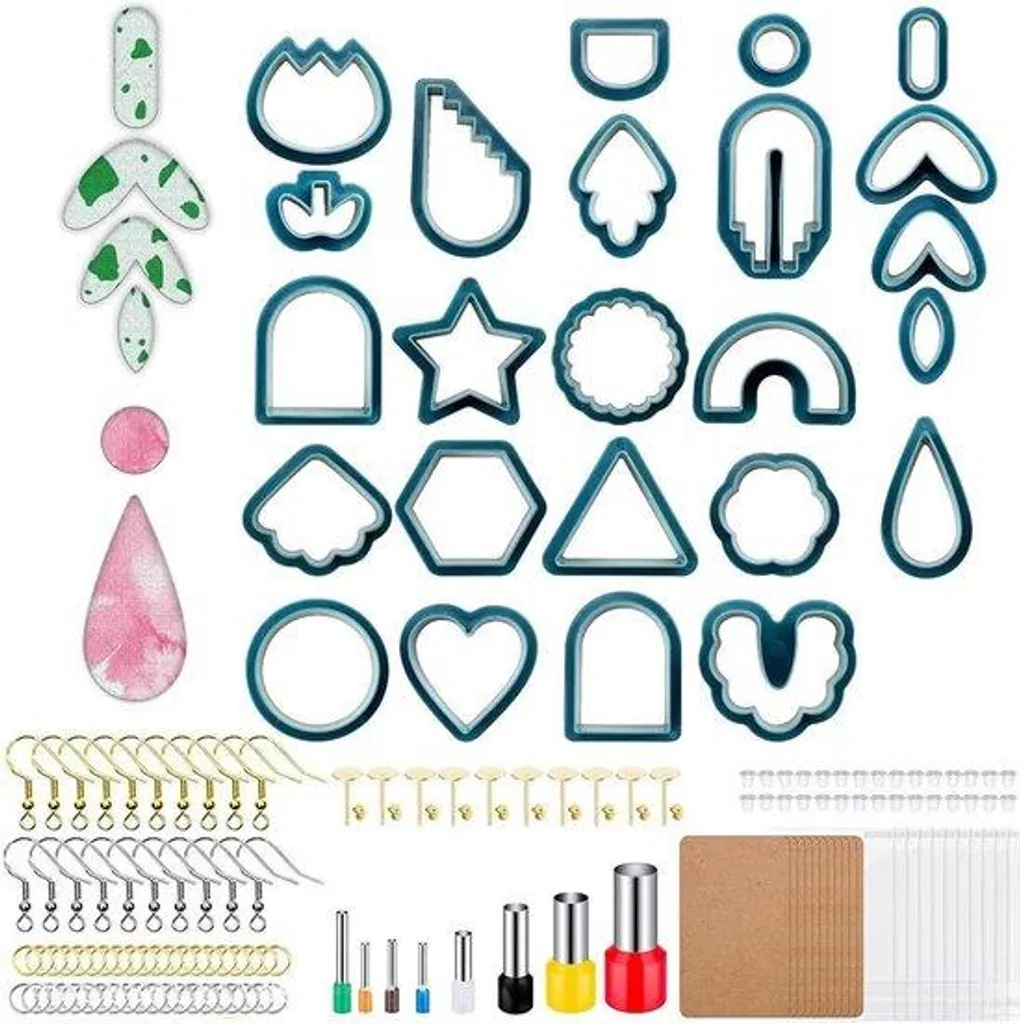 Set de Coupe pour Boucles d'Oreilles DIY - Moules et Supports de Présentation