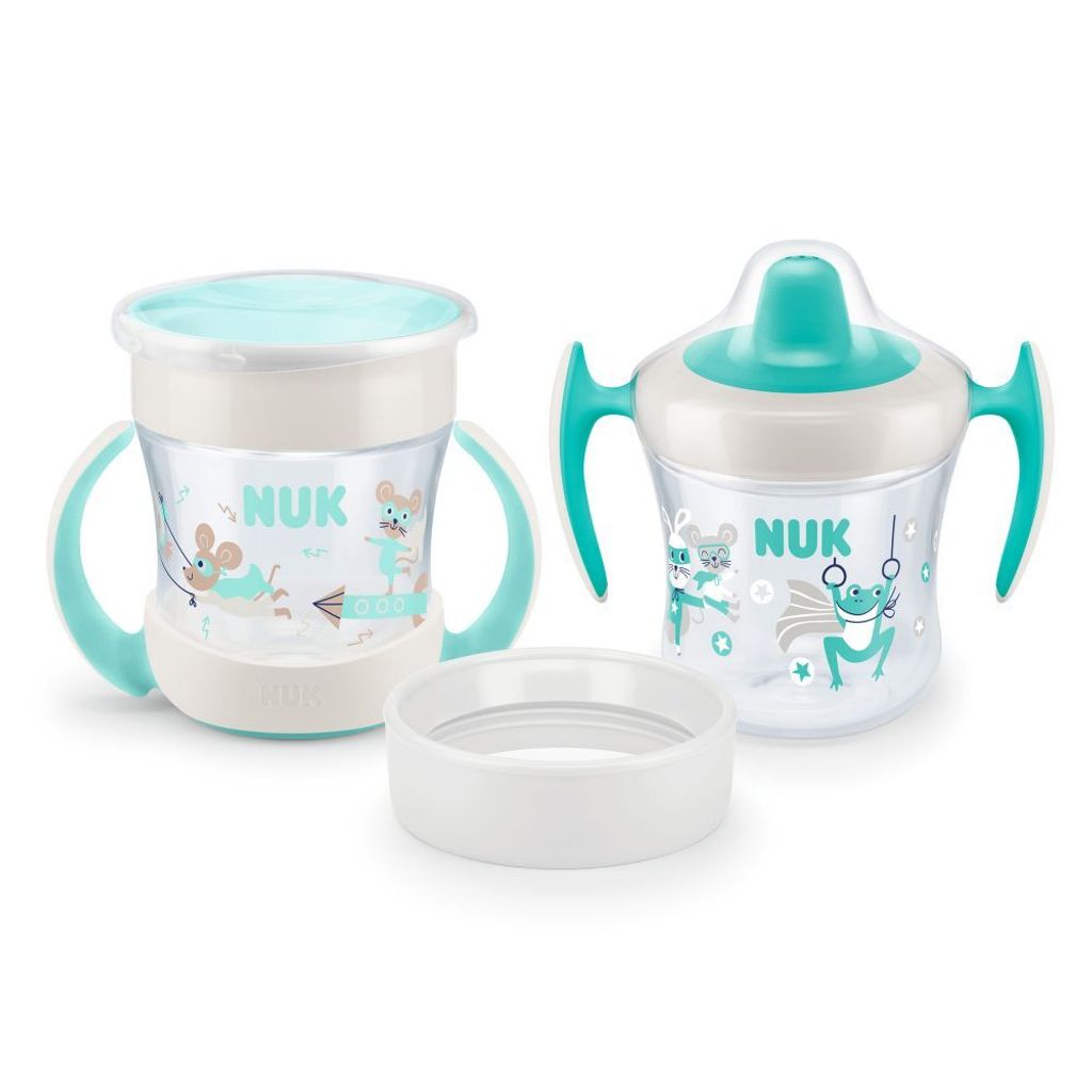 NUK Mini Cups 3 in 1, Set, 0,16 l, Grün, Polypropylen, Produktbild 