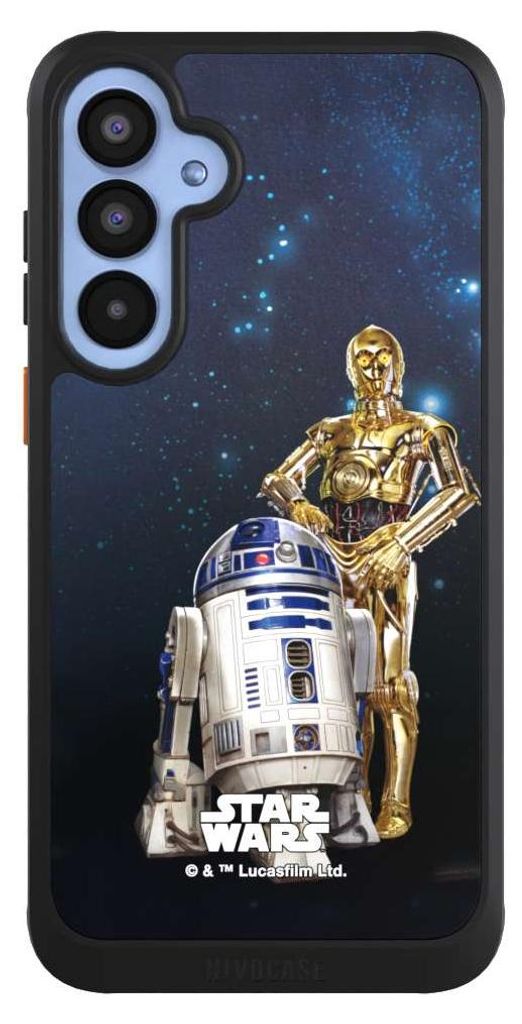 NIVOCASE Hülle für Samsung Galaxy A55 5G Handyhülle NIVOcore Case Schwarz Star Wars Weltall R2D2