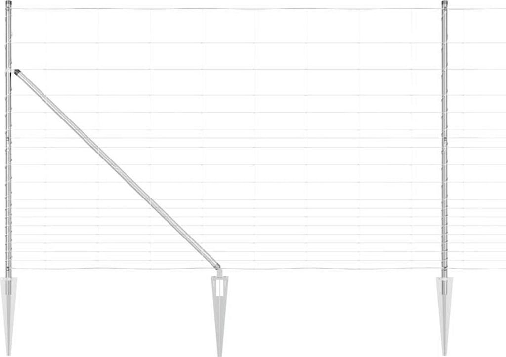 "2026 MODERNE" Zaunpfosten Galvanisiert 25 x 1,5 m Stahl - Metallzäune CC8071424