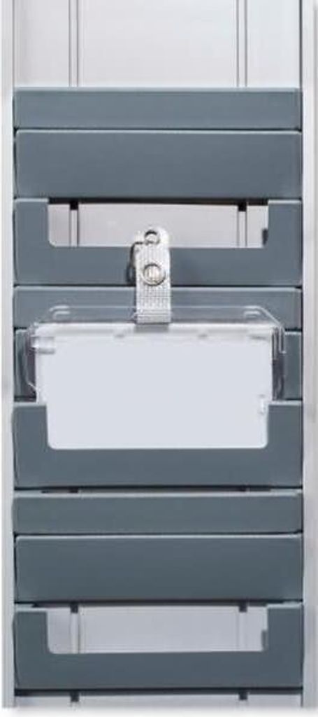 Chipkartentafel C mit 45mm Sichtbereich H840xB115x21mm anthrazit 13 Taschen mit Clip