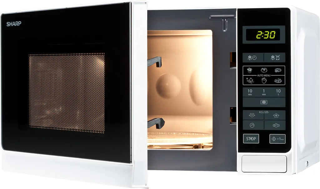 Micro-ondes Sharp R-242 WW avec 8 Programmes Auto et Décongélation Rapide - 7