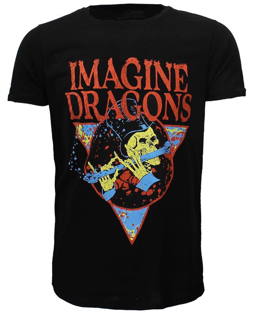 Imagine Dragons Bones Flute Skeleton T-Shirt – offizielles Merchandise - L