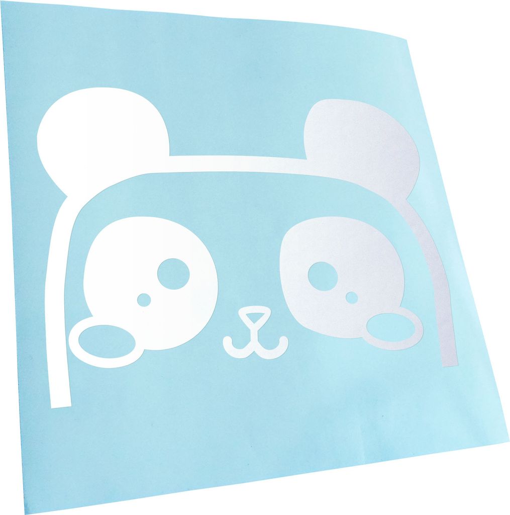 Kiwistar - Autoaufkleber - halber Panda Heckscheibe - Aufkleber für Auto Kfz Fahrrad, LKW, Truck Mofa