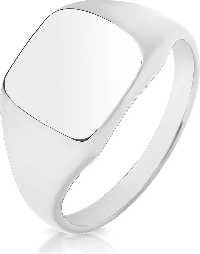 Edler 925 Sterling Silber (Rhodiniert) Damen - Monarchenring / Siegelring, 68 (21.6); TRS33236RSY