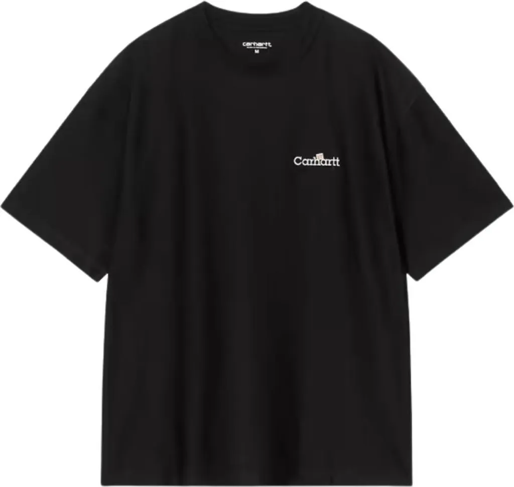 Carhartt WIP SS WIP Label T-Shirt Nero Taglia S - Cotone Bio Resistente