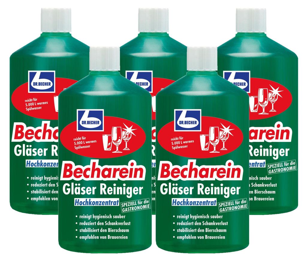 Dr. Becher Becharein Gläser Reiniger Hochkonzentrat 1L (5er Produktbild 