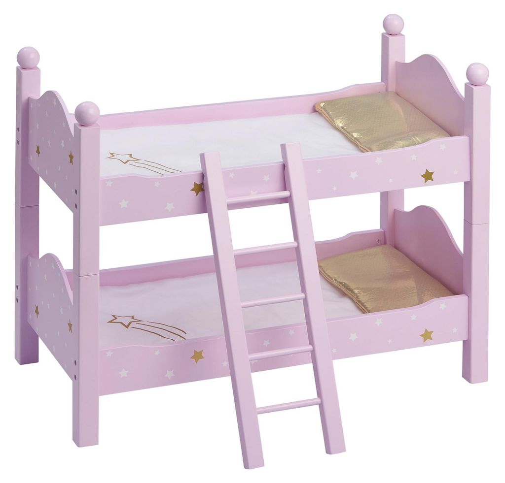 Etagenbett Puppenbett aus Holz Puppenzubehör Puppen-Möbel Produktbild 