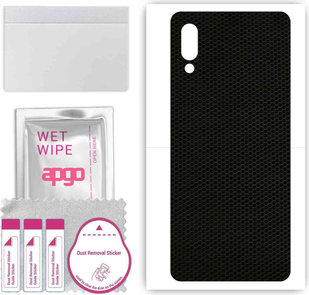 apgo Rückseite Schutzfolie, Skin, kompatibel mit Samsung Galaxy A02, Hinten Displayschutzfolie aus Vinylfolie, kratzfest, einfache Montage - Matrix