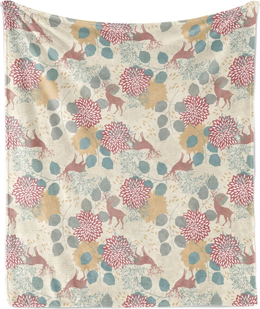 Coperta Plaid ABAKUHAUS Wald 175x230 cm | Morbido Pile di Flanella