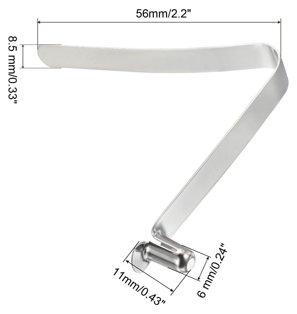 11x6mm Kajakpaddel-Schnappverschlš¹sse, 6er-Pack Zeltstangenclips aus Stahl mit V-f?rmigem Einzelpin-Druckknopf-Federclip zum Verriegeln von Rohr...