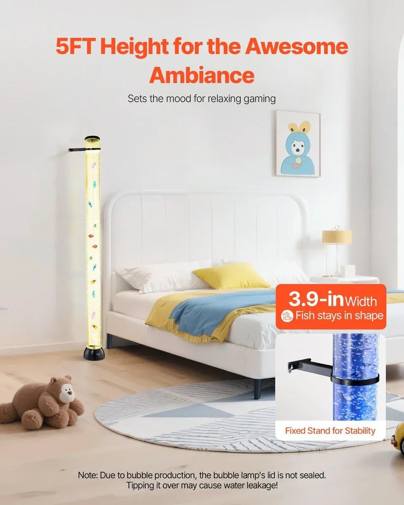 Lampe à bulles 150 cm 16 Couleurs Changeantes Télécommande incluse LED - 4