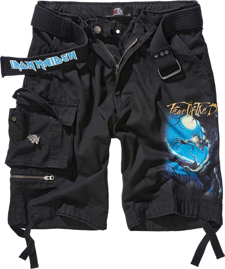 Brandit Iron Maiden Savage Shorts Fear of the Dark black 5XL