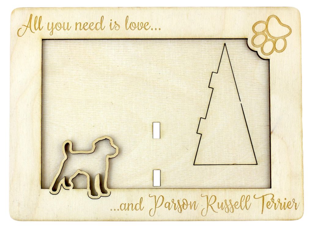 Parson Russell Terrier - Fotorahmen, gravierter Holzrahmen, ein schönes Gadget für den Hundeliebhaber von Art-Dog