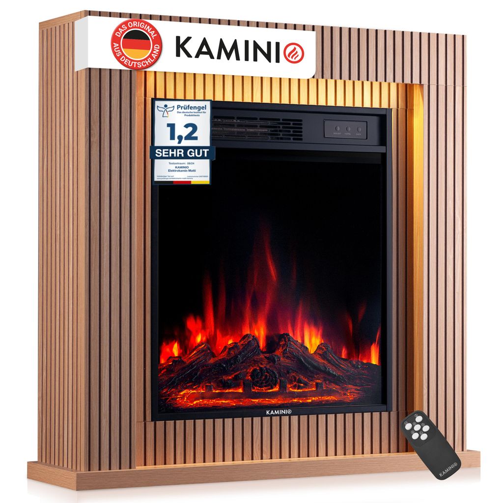KAMINIO Elektrokamin MATTI - Elektrischer Standkamin mit Produktbild 