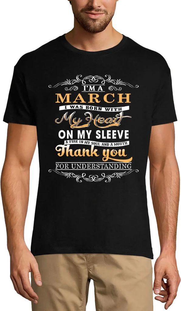 Herren Grafik T-Shirt Ich bin ein Marsch - Feuer in meiner Seele und ein Mund – I'm A March - Fire In My Soul And A Mouth – Öko-Verantwortlich...