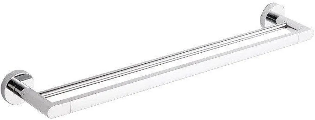 Fini le linge humide : porte-serviettes double Tiber chrome 7050525-00