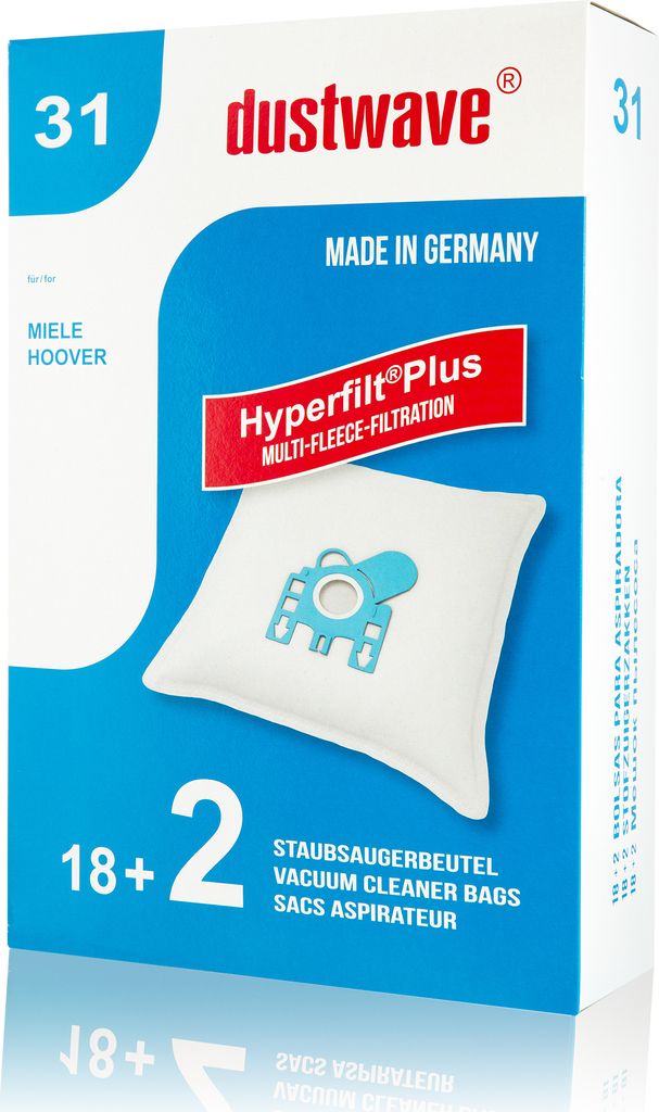 MisterVac Staubsaugerbeutel 20 Stück Kompatibel Mit Miele S 712