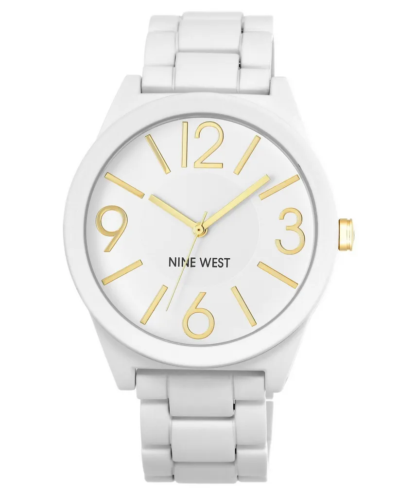 Montre analogique NW/1678WTWT - Cadran blanc et bracelet épuré chic