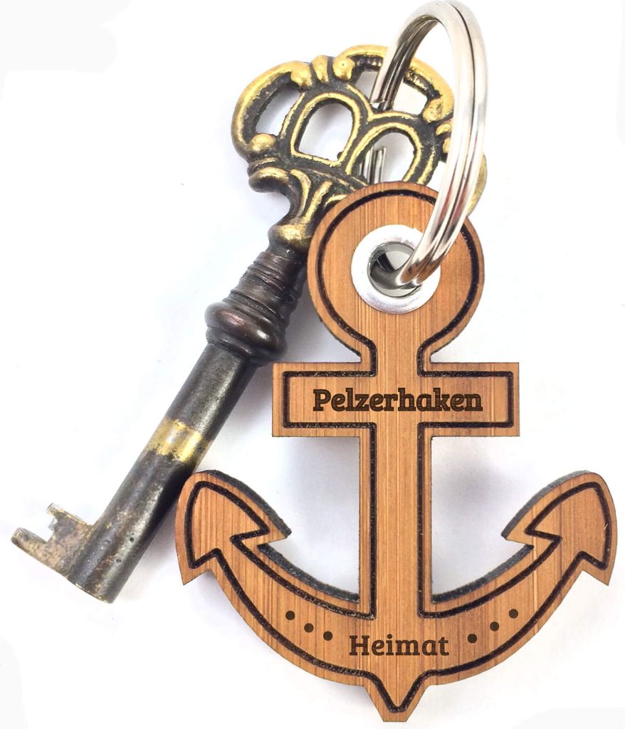 Mr. & Mrs. Panda Schlüssel Anhänger Pelzerhaken - Geschenk, Meer, Hafen, Maritim, Glücksbringer Schlüsselanhänger, für tasche, Zuhause, Anker...