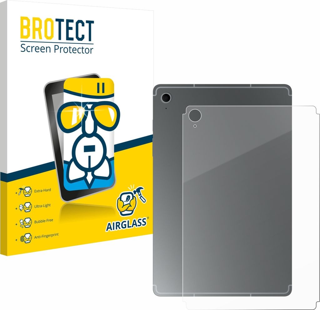 BROTECT Schutzglas für Samsung Galaxy Tab S10 FE (Rückseite) Schutzfolie Panzer Folie Glas Display Schutz klar