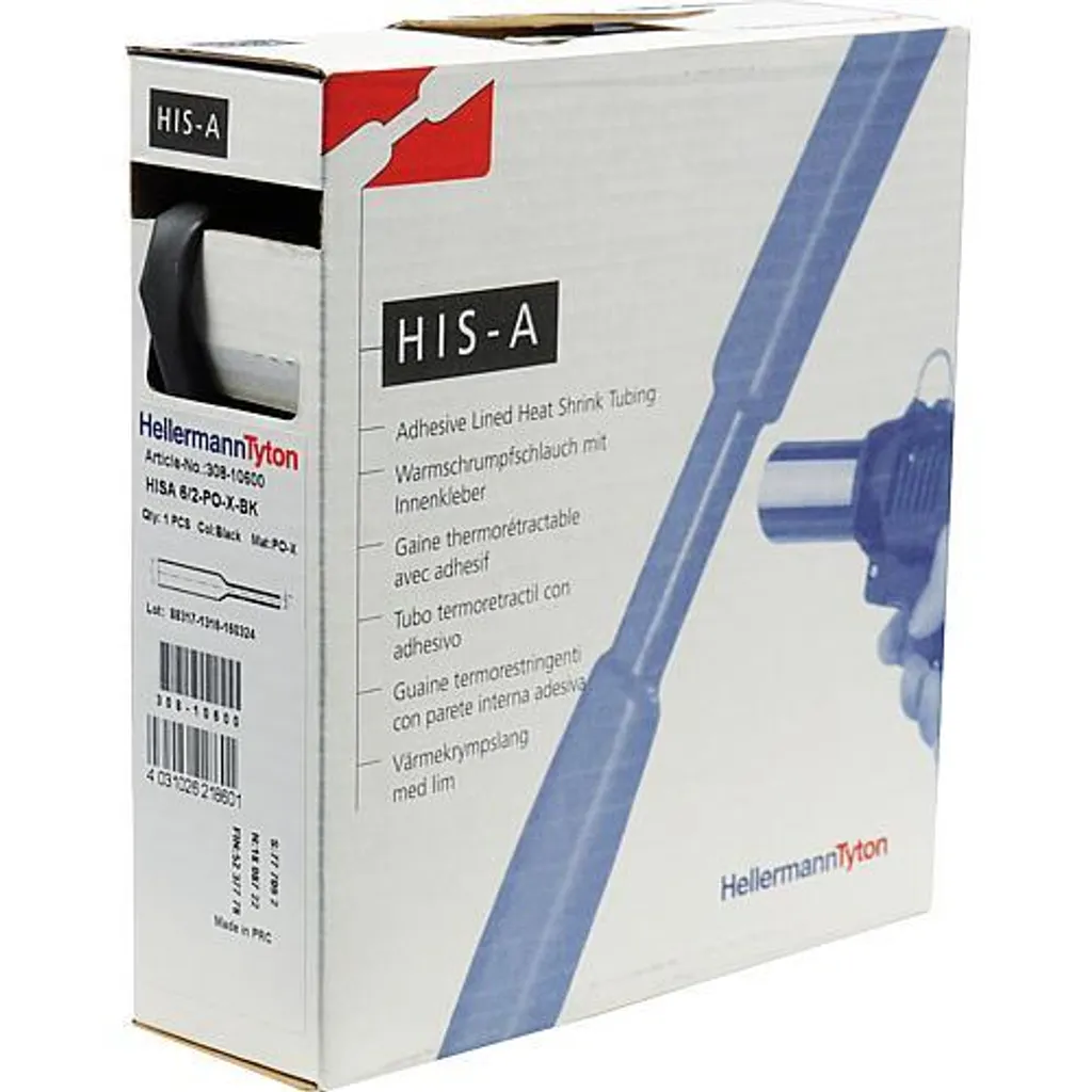 Gaine de protection HISA-6/2-POX-BK HellermannTyton flexible 5m noir - 4