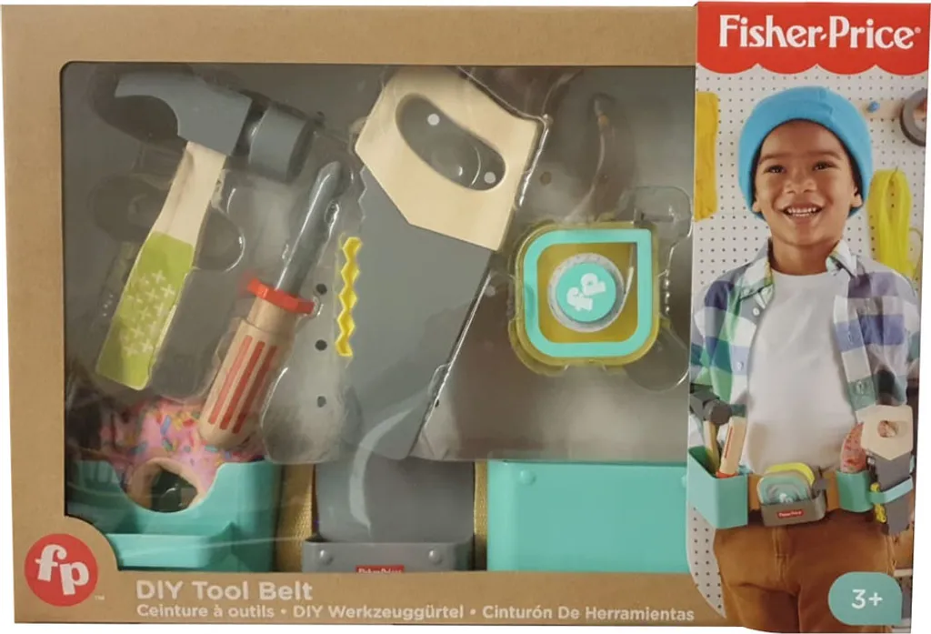 Fisher-Price GGT60 Ceinture à Outils pour Enfant avec Accessoires de Jeu