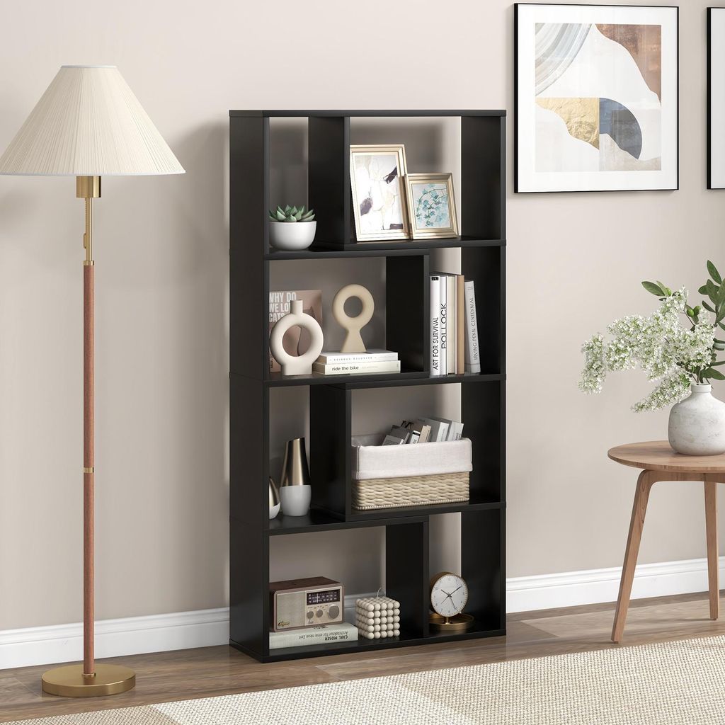 Regał COSTWAY 60x20x120 cm z 4 poziomami, półka stojąca z 8 Zdjęcie produktu 