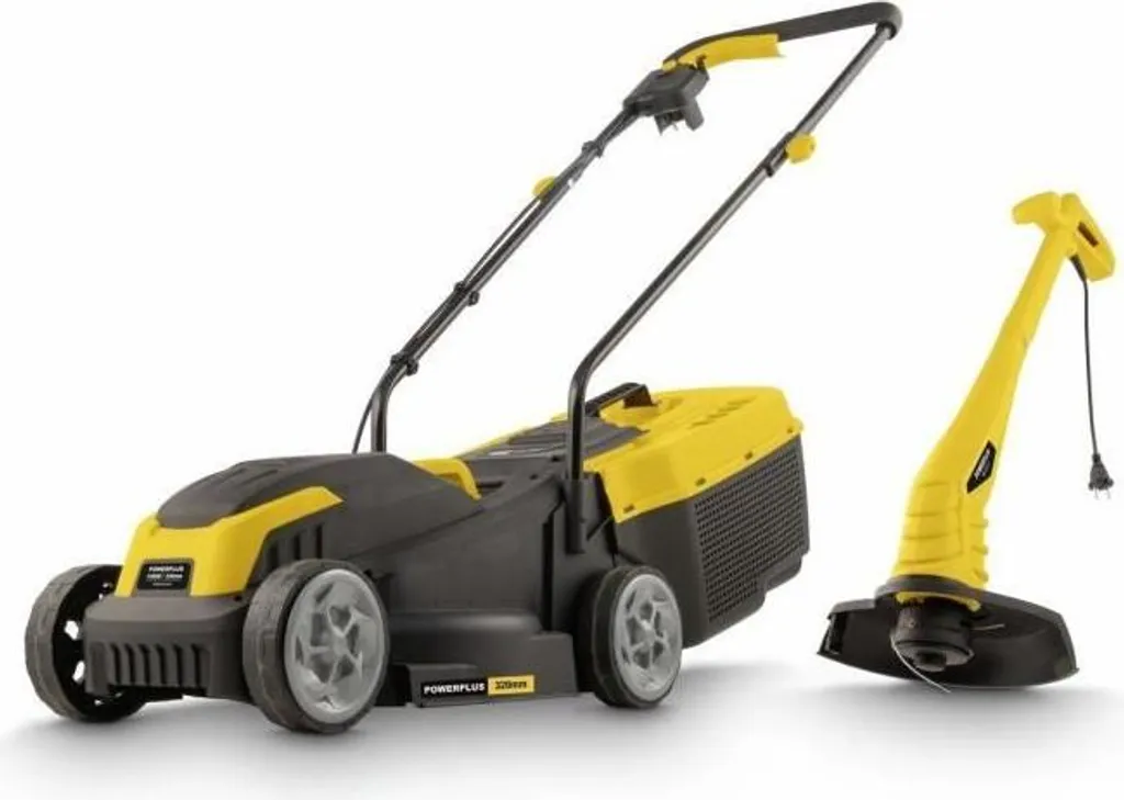 Kit Giardinaggio Powerplus 1300W: Tosaerba e Bordatore Professionale