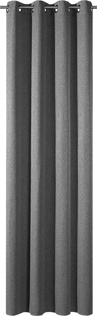 Gerster Ösenschal uni, Blackout 145 cm x 245 cm, grau