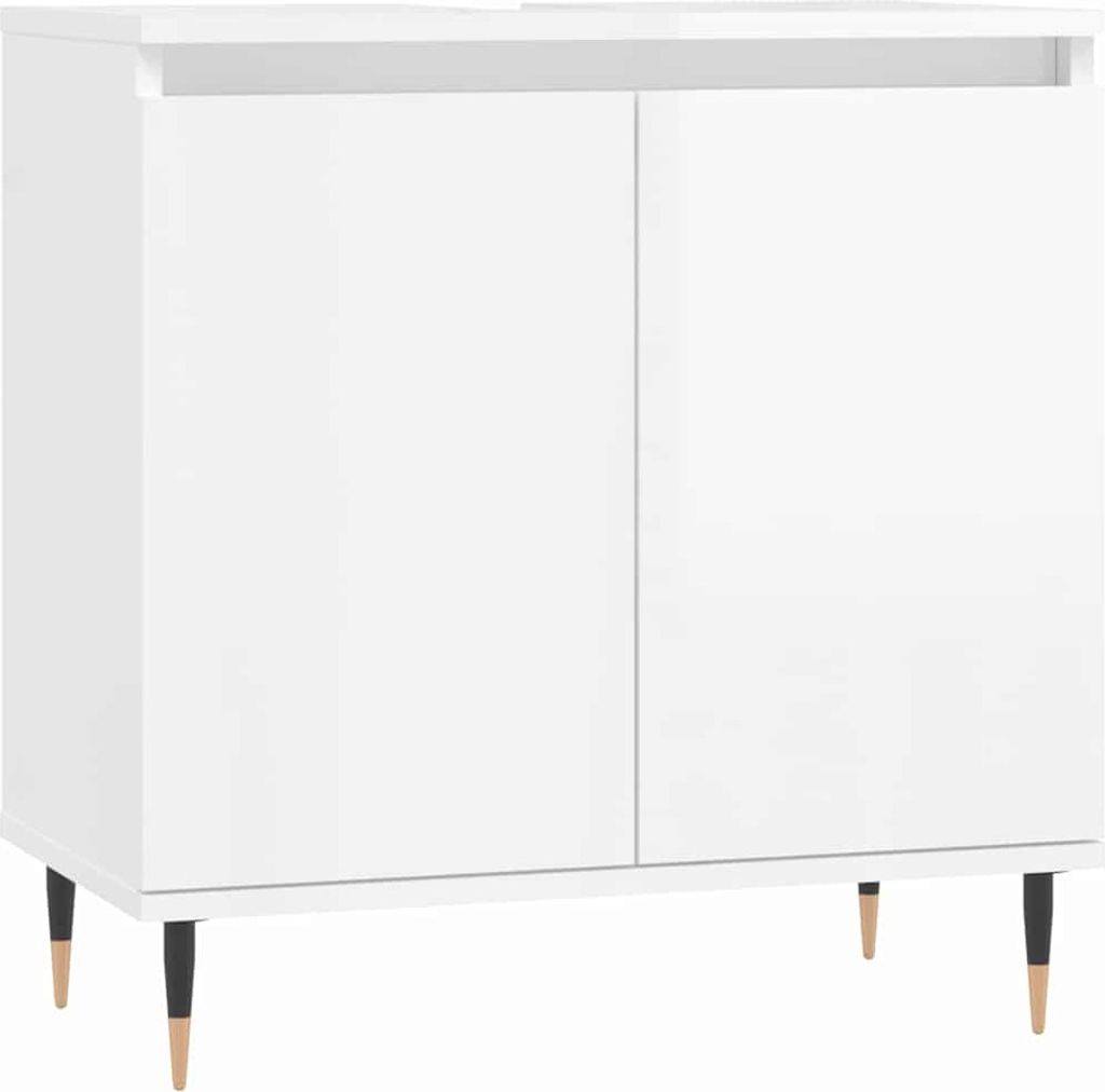 vidaXL Koupelnová skříňka vysoký lesk bílá 58x33x60 cm Obrázek produktu 