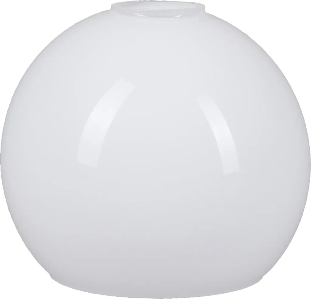 Boule de verre blanc brillant Ø 120mm - Verre de rechange opalin chic