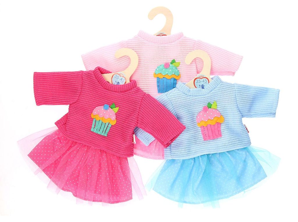 Puppen-Kleider, Gr. 35-45cm, sort.