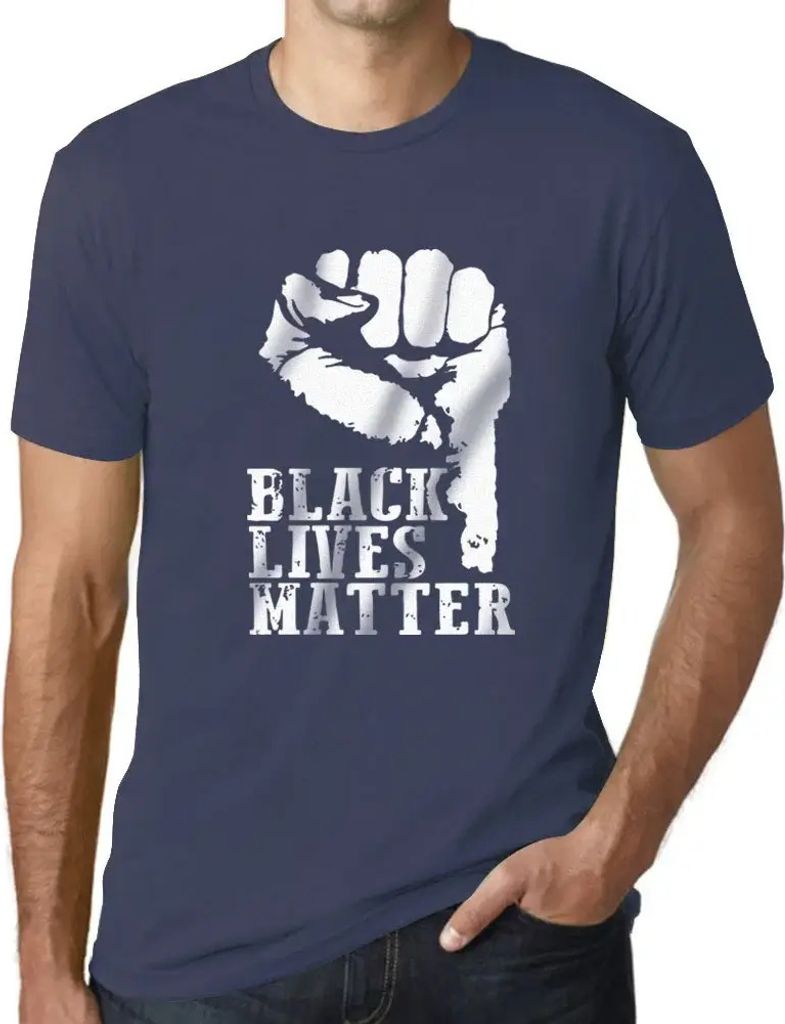 Herren Grafik T-Shirt Das Leben von Schwarzen zählt – Black Lives Matter – Öko-Verantwortlich Vintage Jahrgang Kurzarm Lustige Druck Geburtstag